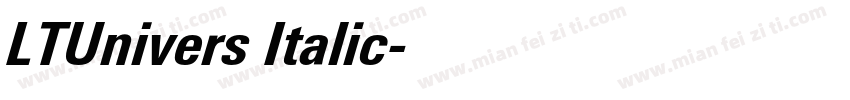 LTUnivers Italic字体转换
